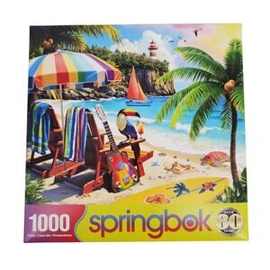 Springbok‎ Puzzle 1000 Piece Tropical Paradise Pre-Owned